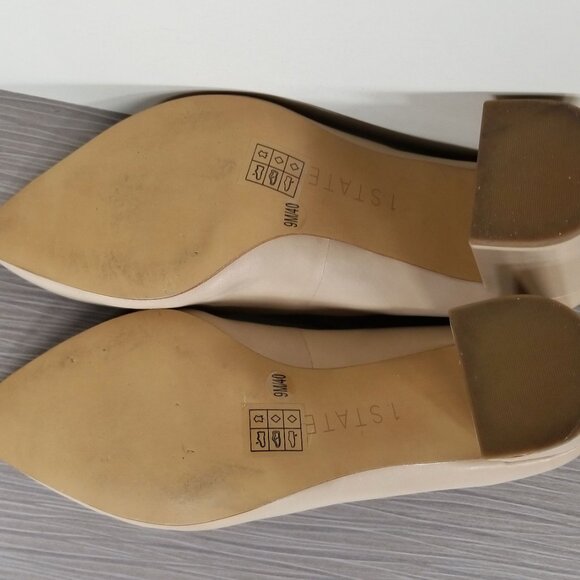 1.State Saffy Pointed Toe Pump, Nude Leather, Womens Size 9 M / 40 - Picture 11 of 13